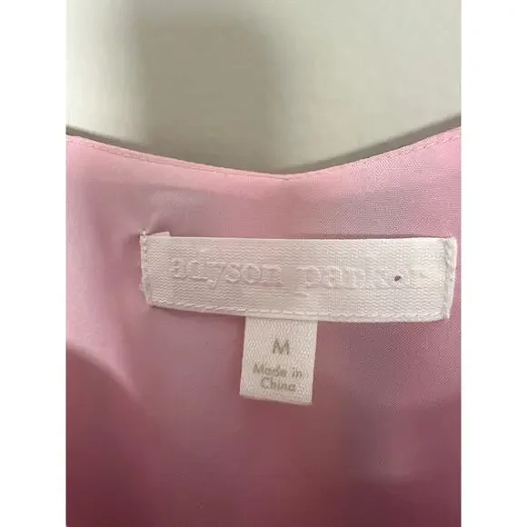 Adyson Pankor Smocked Waist Tank Hi Lo Dress Womens Size M Striped Sleeveless - Picture 7 of 9